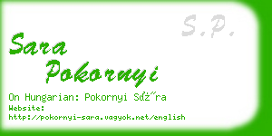 sara pokornyi business card